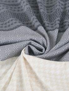 1 件紫色不对称图案印花沙发套，带弹力全包沙发套，采用涤纶纤维制成，适合所有季节，简约现代 - 淺灰紫 - 查看 10