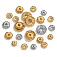 20 件 304 不锈钢 18k 镀金圆点齿轮形手链垫圈珠，手工手链项链 DIY 珠宝配件珠子垫圈珠 - 珠 - 查看 4