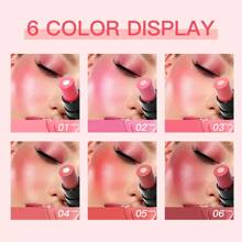 USHAS Glowing Blush Stick, Multi-Purpose Facial Makeup, Long-Lasting And Easy To Apply, Easily Creates A Natural Blush, Suitable For Daily Use, 6 Colors Optional, Meet Various Makeup Needs