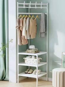 1pc 2-3 Tier Corner Coat Rack, Multifunctional Assemble Hanger Rack, Bedroom Corner Clothes Hanging Stand - Multicolor - View 15