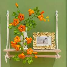 373 件金色系列雪尼尔花茎工艺套件 - 中国凌霄花 DIY 美术用品、管道清洁器花卉套件、用于花卉家居装饰的柔性电线、手工制作减压（附视频指南）