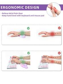 Cloud Wrist Rest, 2 Pieces Of Memory Foam Cute Cloud Palm Rest Keyboard With Non-Slip Base, Ergonomic Cloud Arm Rest Keyboard, Convenient For Typing Game/Laptop