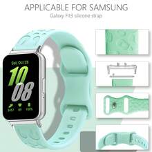 Dây đeo vòng khắc tương thích với Samsung Galaxy Fit 3 Dây đeo đồng hồ cao su có thể điều chỉnh tương thích với phụ kiện dây đeo Samsung Galaxy Fit3 - cho Galaxy Watch Fit 3 - Xem 5