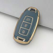 TPU Car Key Fob Cover Case Shell Compatible With Santa Fe, For I30, For IX35, For Encino, For KONA, For Solaris,For Fiesta, For Sonata For Azera, For Grandeur, For Elantra, For Accent - Protective Keyless Entry Remote Holder Dustproof And Anti Fall High-End Fashionable Keybag