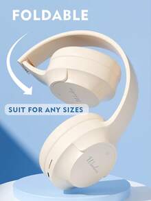 New Retractable Foldable Wireless Headphones, HIFI Stereo Bass, Long Battery Life, Cheap Gift, Explosion Model, Suitable For Gaming, Mobile Phone, Sweat-Resistant With Mic, Full Compatibility, Low Latency