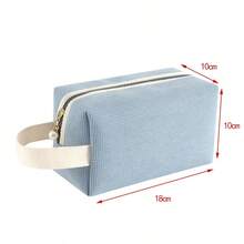 1pc Personalized Letter/Name Embroidered Toiletry Pouch, Simple Design Convenient Travel Cosmetic Organizer, Gift For Mother, Best Friend, Daughter, Back To School, School Gift, For Office, For School, For University, For Colleague, For Dorm Rooms, For Teenagers, Junior High School Students, College Students, Cute, Adorable, Contracted, Funny, Kawaii, Y2K, Minimalist, Commuting, Business Casual, Basics, For Anniversaries, For Birthdays, For Holiday/ Vacation, For Business/Commute/Work/Office, Customized Storage Bags - Multicolor - View 12