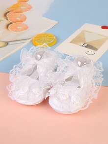 2/1 par de zapatos de bebé de princesa, nuevo diseño con moño, suela suave y ligera, adecuado para niños pequeños, primavera y otoño - Multicolor - Ver 11