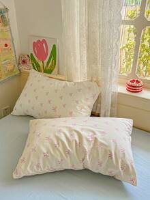 Bộ chăn ga gối đệm 3 món 100% Polyester in hình bướm, 2 vỏ gối + 1 vỏ chăn (Không có ga trải giường) - Nhiều màu - Xem 5