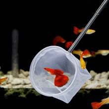 3D 蜘蛛网水族箱鱼网 - 可伸缩密集网，用于鱼苗和虾，多用途鱼食/废物铲，带伸缩手柄 - 彩色 - 查看 4