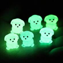 10/30/50pcs DIY Luminous Puppies, Luminous Mini Resin Animal Puppies, Mini Toys, Handmade Decoration Accessories, Small Animals That Glow In The Dark, Suitable For Holiday Gifts, Sock Gifts, Party Gifts, Prank Games, Landscape Gardens - Multicolor - View 2