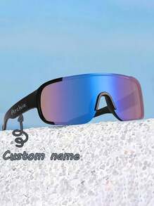 1PC Personalized Customization Fashion Kids' Sports Glasses, Oval Shape, White Color, PC Polycarbonate Frame And Lens, For Boys, Girls, Daily Decoration And Sports Play Back To School