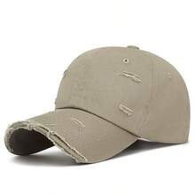 Casquette de baseball vintage américaine abîmée (distressage fait à la main, chaque casquette peut varier légèrement dans les détails de distressage), pour Halloween - Marron - Voir 17