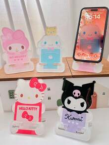 Sanrio 1个手机支架，平板电脑支架，桌面电视支架，照片支架，多功能手机/平板电脑支架，桌面装饰，适合学生和女士，是观看视频、学习的理想选择，解放双手，房间装饰，家居装饰摆件，家居小物件 - 彩色 - 查看 2
