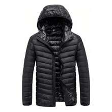 Bobojaco Puffer Jacket Unisex Winter Windproof Cold Weather Nylon Padded - 黑色 - 查看 7