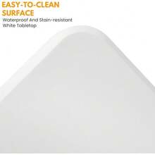 Small Folding Table & Folding Stool Set - Portable, Lightweight Height Adjustable Table And Foldable Stool With Built-In Handle & Protective Feet - Ideal For Kitchen, Desks, Camping & Extra Seating - Folding Table & 2 Stool Set - View 5