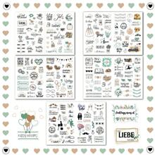 1 pezzo Set di adesivi scintillanti per matrimoni per inviti, cartoline augurali, organizzazione matrimoni