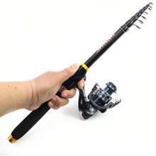 Vara de Pesca Telescópica de 1,8m a 3,6m com Opção de Molinete, Cabo de Cortiça, Fibra de Carbono, Vara de Carpa Multifuncional Spinning, Vara de Viagem Portátil, Equipamento de Pesca