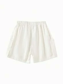 Balabala 女婴轻便夏季工装短裤 - 米色 - 查看 2