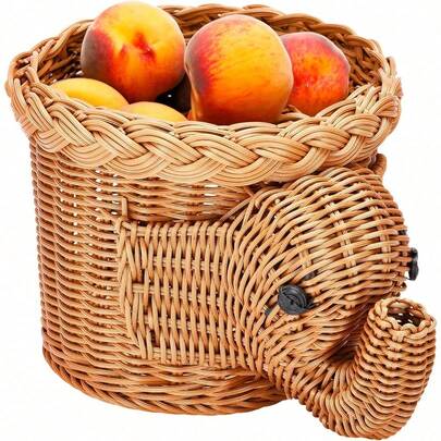 Storage Basket - Woven Wicker Basket For  Bread Baskets For Serving - Decorative Basket - Empty Gift Basket - Basket -