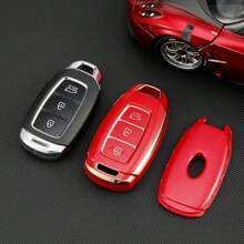 TPU Car Key Fob Cover Case Shell Compatible With Santa Fe, For I30, For IX35, For Encino, For KONA, For Solaris,For Fiesta, For Sonata For Azera, For Grandeur, For Elantra, For Accent - Protective Keyless Entry Remote Holder Dustproof And Anti Fall High-End Fashionable Keybag