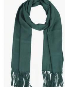 Shawls Scarf Sophisticated Plain Print Social-Xx6161 - Mint Green - View 4
