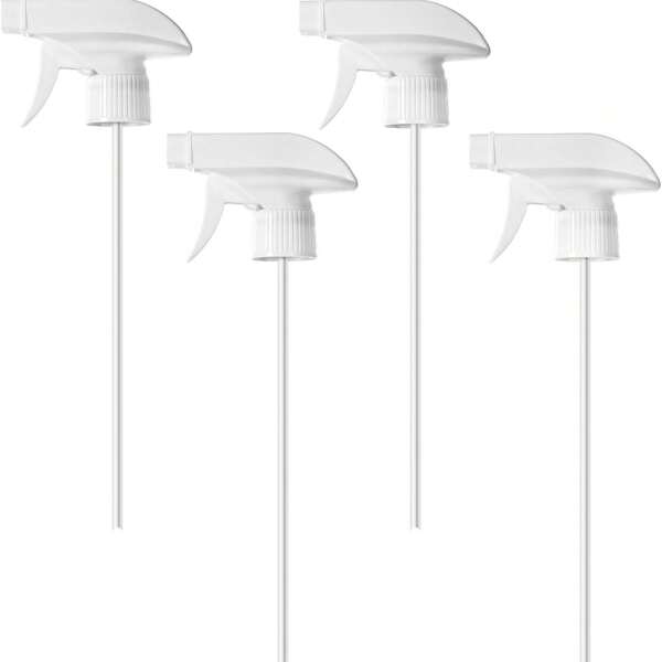 Bicos de pulverização de reposição brancos 4/3/2 peças, pulverizador de garrafa com fluxo de névoa, adequado para limpeza doméstica, limpeza de cozinha, irrigação de jardim, modelagem de cabelo, bico de pulverização de garrafa, pontas de pulverização de reposição para suprimentos de limpeza, névoa ultrafina
