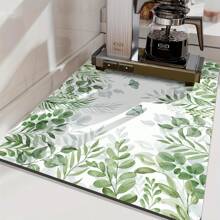 Dish Drying Mat For Kitchen Counter, Absorbent Coffee Bar Mat With Sunflowers, Vintage Floral Dish Drainer Rack Mats For Kitchen Counter Coffee Maker Coffee Pot Dining Room Decoration