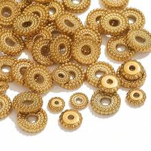 20 件 304 不锈钢 18k 镀金圆点齿轮形手链垫圈珠，手工手链项链 DIY 珠宝配件珠子垫圈珠 - 珠 - 查看 2