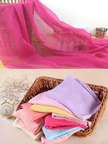 Áo khoác ngoài dáng rộng bằng chiffon thắt nơ phía trước, chất liệu nhẹ, thoải mái cho kỳ nghỉ hè. - hoa hồng đỏ - Xem 4