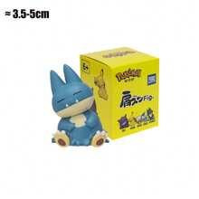 Takara Tomy Figura Poke original en miniatura - Pika, Slowpoke, Rowlet - Figura de PVC como regalo para fans del anime y los juegos, decoración de coche