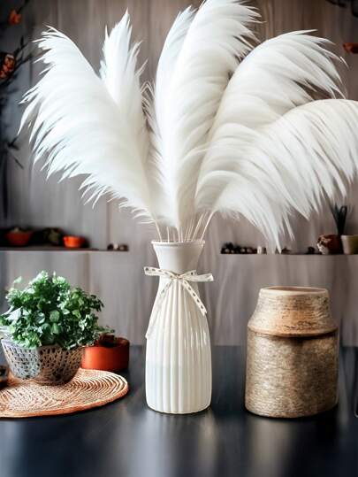 1pc Plastic Flower Vase, Unbreakable Vases Creative Home ation Wedding Festival, ations, s, Halloween Kitchen Room Glass Vase view 2