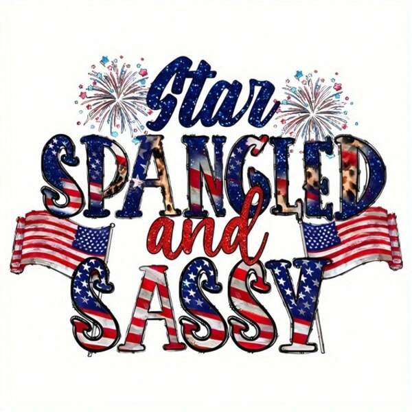 1/2/3PCS Independence Day Iron-On Transfers - American Flag And Designs, Washable Heat Press Vinyl Decals Suitable For T-Shirts, Hoodies, Bags - Multi-Color Plastic,School Supplies,Back To School
