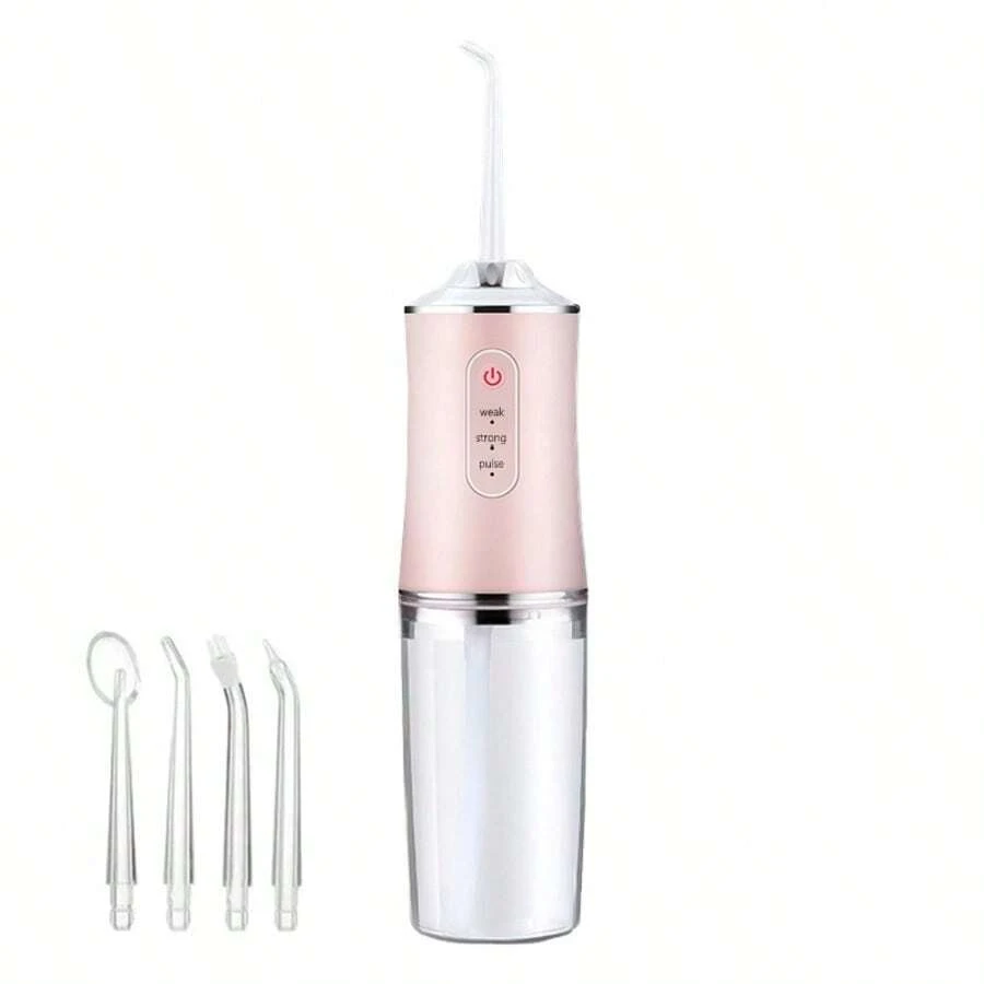 Portable Ultrasonic Dental Scaler (For Removing Plaque), Water Flosser (For Cleaning The Mouth), Comfortable Cleaning, Gentle On Gums, Protects Every Tooth. Electric Water Flosser. - Hồng - Xem 1