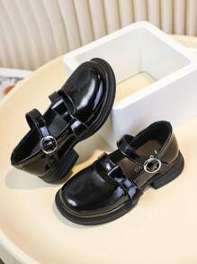 Girls Bow Decor Mary Jane Flats