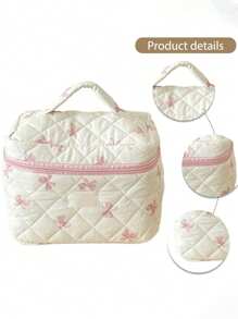 (Customized) 3pcs Quilted Cosmetic Bags Set, Personalized Name, Cute Ladies Makeup Bag, Floral Pattern Cosmetic Pouch Set, Travel Toiletry Organizer, Makeup Case, Gift For Valentine's Day, Mother's Day, Graduation, Bridal Party,Multi-Functional,Ornamental,Letter,Solid Color,Exquisite,Stylish,Vintage,Modern,Colorful,Leisure,Basics,Casual,Soft,Unique,Customized,Personalized,Custom,Ideal Gifts For Her,Girlfriend,Her,Grandparents,Family,Boyfriend,Friends,Multi-Functional,Ornamental,Letter,Solid Color,Exquisite,Stylish,Vintage,Modern,Colorful,Leisure,Basics,Casual,Soft,Unique,Customized,Personalized,Custom,Ideal Gifts For Her,Girlfriend,Her,Boyfriend,Friends,Looks Of Party,Beauty & Health,Customized Makeup Bags