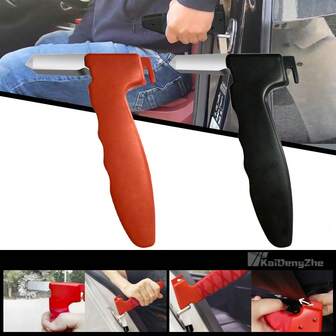 1Pc Portable Vehicle Support Handle, 3-In-1 Door Handle Assist For Elderly, Pregnant, Disabled, Seat Belt Cutter And Window Breaker, Car Standing Aids For Able Elder Car Accessories