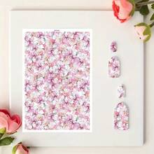 Watercolor Flower Transfer Paper - 1 Sheets Vintage Rustic Floral Transfer Paper For Polymer Clay Earrings, Retro Flower Clay Transfer Paper For Jewelry - Multicolor - View 16
