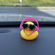 1pc Duck Designed Car Decor, Cute Interior Accessory, Suitable For Car, Motorcycle, Bicycle