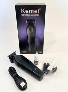 Kemei Tondeuse à cheveux sans fil Kemei 2299 Barber, tête de tonte à zéro écart, coupe-détail professionnel, tondeuse électrique sculptante à zéro écart, coupe-détail professionnel, tondeuse à barbe T-Blade
