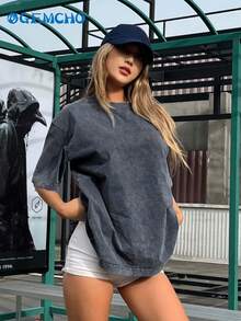 GEMCHO 女士夏季休闲印花短袖 T 恤图案 T 恤女式上衣 - 彩色 - 查看 2