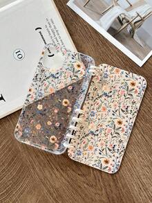 Przezroczyste etui na telefon z nadrukiem w kwiaty w stylu vintage, etui z klapką w kształcie książki, etui z zabezpieczeniem ekranu, kompatybilne z 'em i Galaxy, wersja międzynarodowa, nie wersja krajowa - Wielokolorowe - Zobacz 5