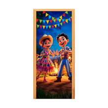 Felicita Decorative Door Cover 3D Sublimated Fabric Party 0.85x2.10 Junino - CP-350 - 查看 2