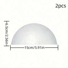 2pcs-8pcs White Solid Polystyrene Foam Hemisphere, Suitable For DIY Craft Projects, Art, Crafts, Family, Party Decoration, Stage Production, DIY Painting, Christmas, Halloween, New Year, Birthday Home Decoration, Etc