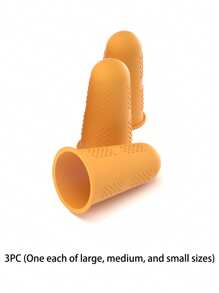 Set di 3 proteggi dita in silicone - resistenti al calore, antiscivolo, riutilizzabili per lavorazioni con pistola a colla a caldo, progetti fai-da-te