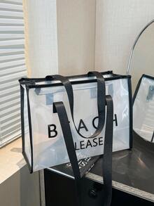 Large Capacity Waterproof Tote Bag For Student Beach Vacation - Multicolor - View 1