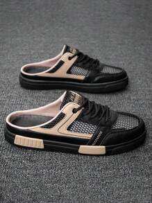 Cocooon 2025 New Style Men's Casual Slip-On Slippers, Men's Summer Breathable Closed-Toe Slippers, Men's Mesh Shoes, And Versatile Flat Shoes