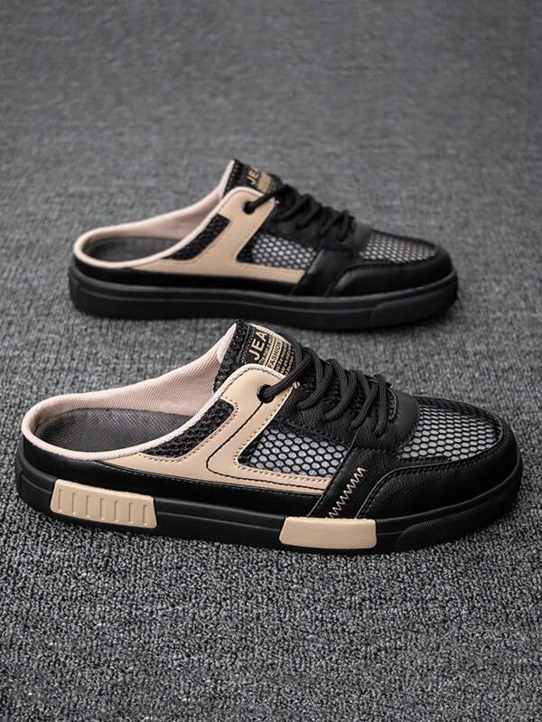 Cocooon 2025 New Style Men's Casual Slip-On Slippers, Men's Summer Breathable Closed-Toe Slippers, Men's Mesh Shoes, And Versatile Flat Shoes