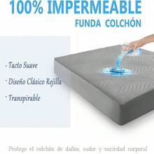 Double - Waterproof Mattress Cover Protector Decoration - Grey - View 3