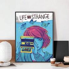 1 pieza Arte de Pared Pósters Sin Marco Vida es Extraña La Tormenta Póster del Juego Sin Marco Club de Kraft Papel Póster Vintage Arte de Pared Pintura Decoración de Dormitorio Estudio Pegatinas