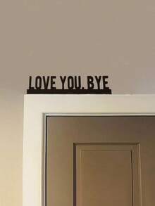 1 件经典金属“LOVE YOU BYE”标志 - 客厅几何墙面艺术，室内墙面装饰 - 独特的家居装饰和情人节、万圣节、复活节和感恩节的礼物创意、情人节、情人节装饰、情人节礼物、家居装饰、房间装饰、墙面装饰生日毕业 - 黑色 - 查看 4